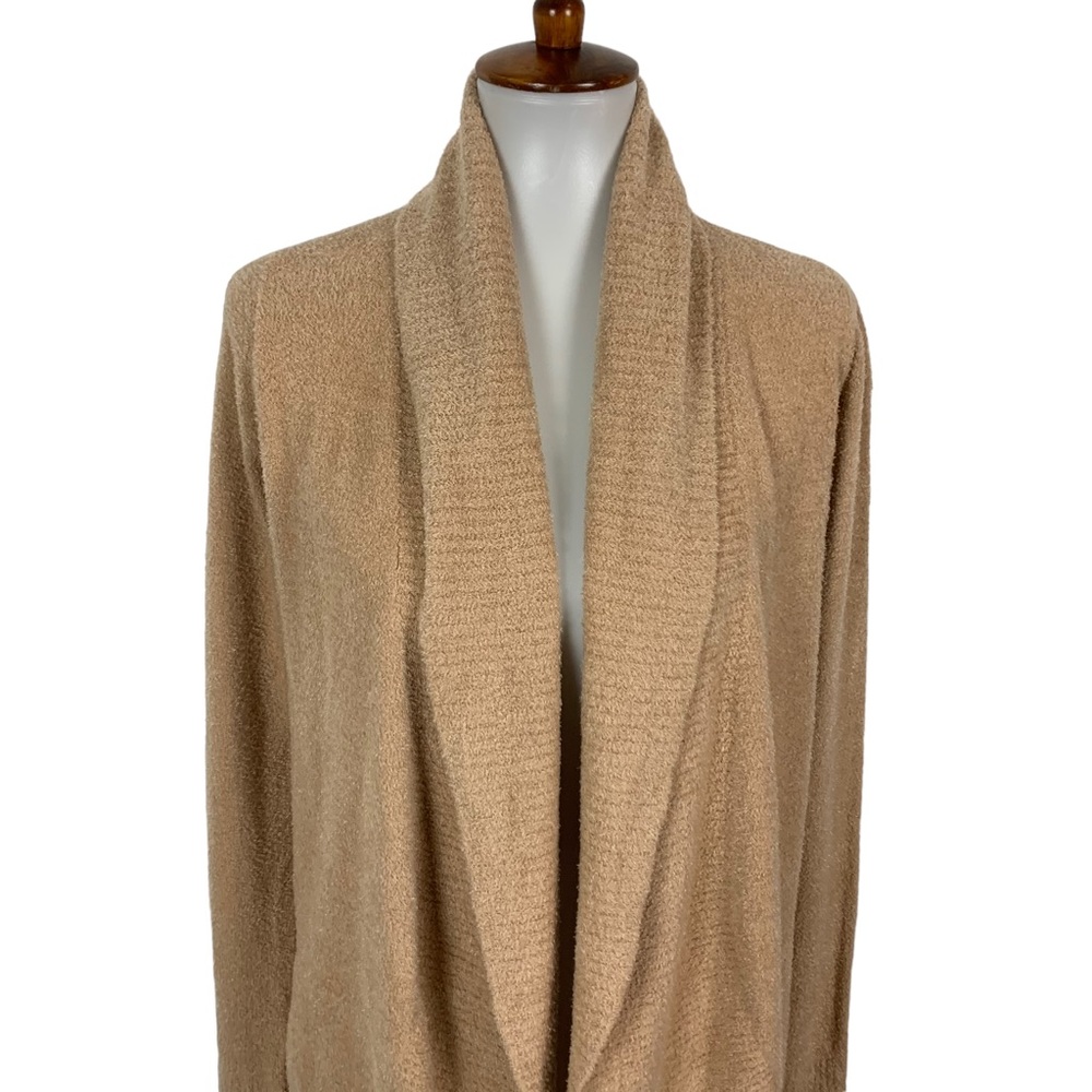 Barefoot Dreams Open Front Cardigan Sweater in Camel - Picture 2 of 6